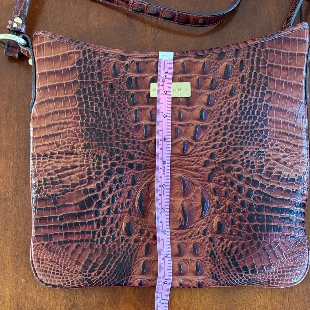 Brahmin‎ Brown Croc-Embossed Crossbody Bag